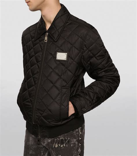 dolce gabbana quilted bomber jacket